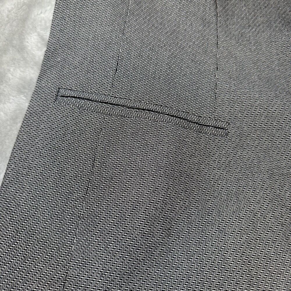 Apt 9 Womens Size 14 The Torie Blazer Gray Herringbone One Button Jacket Career - Picture 12 of 14